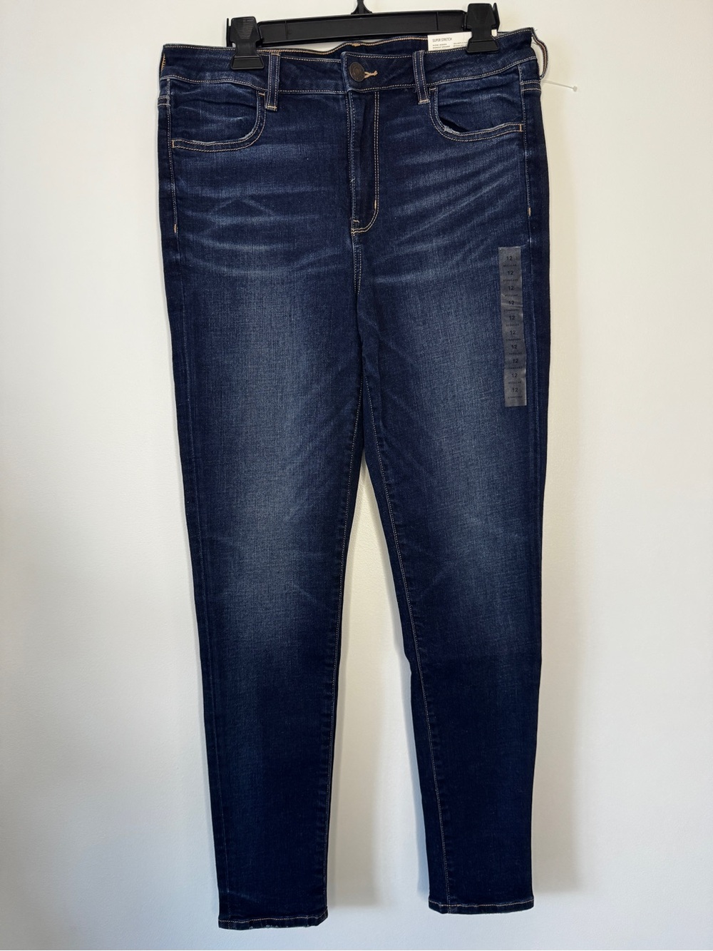 NWT American Eagle Jeans High Rise Jegging Super Stretch Blue Denim Sz 12 31 W